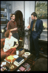L-R) Actors Glenn Close, Jeremy Irons and Vyto Ruginis in a scene from the Broadway production of the play "The Real Thing." (New York)