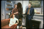 L-R) Actors Glenn Close, Jeremy Irons and Vyto Ruginis in a scene from the Broadway production of the play "The Real Thing." (New York)
