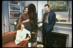 L-R) Actors Glenn Close, Jeremy Irons and Vyto Ruginis in a scene from the Broadway production of the play "The Real Thing." (New York)