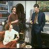 L-R) Actors Glenn Close, Jeremy Irons and Vyto Ruginis in a scene from the Broadway production of the play "The Real Thing." (New York)