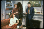 L-R) Actors Glenn Close, Jeremy Irons and Vyto Ruginis in a scene from the Broadway production of the play "The Real Thing." (New York)