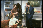 L-R) Actors Glenn Close, Jeremy Irons and Vyto Ruginis in a scene from the Broadway production of the play "The Real Thing." (New York)