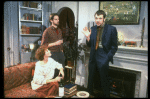 L-R) Actors Glenn Close, Jeremy Irons and Vyto Ruginis in a scene from the Broadway production of the play "The Real Thing." (New York)