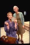 R-L) Actresses Jessica Tandy and  Glenda Jackson in a scene from the Broadway production of the play "Rose." (New York)