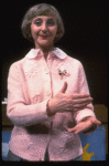 Actress Margaret Hilton in a scene from the Broadway production of the play "Rose." (New York)