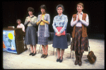 L-R) Actresses  Margaret Hilton, Cynthia Crumlish, Lori Cardille, Beverly May and Glenda Jackson in a scene from the Broadway production of the play "Rose." (New York)