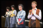 L-R) Actresses Cynthia Crumlish, Lori Cardille, Beverly May and Glenda Jackson in a scene from the Broadway production of the play "Rose." (New York)