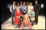 L-R) John Cunningham, Glenda Jackson, Cynthia Crumlish, Don McAllen Lesie, Jo Henderson, Beverly May, Lori Cardille, Margaret Hilton, Jessica Tandy and J.T. Walsh of the Broadway production of the play "Rose." (New York)