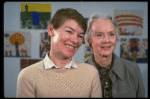 L-R) Actresses Glenda Jackson and Jessica Tandy during rehearsal for the Broadway production of the play "Rose." (New York)