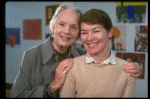 R-L) Actresses Glenda Jackson and Jessica Tandy during rehearsal for the Broadway production of the play "Rose." (New York)