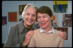 R-L) Actresses Glenda Jackson and Jessica Tandy during rehearsal for the Broadway production of the play "Rose." (New York)