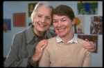 R-L) Actresses Glenda Jackson and Jessica Tandy during rehearsal for the Broadway production of the play "Rose." (New York)