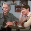 R-L) Actresses Glenda Jackson and Jessica Tandy during rehearsal for the Broadway production of the play "Rose." (New York)