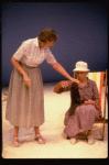 L-R) Actresses Elizabeth Wilson and Jessica Tandy in a scene from the NY Shakespeare Festival production of the play "Salonika." (New York)