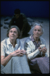 L-R) Actresses Elizabeth Wilson and Jessica Tandy in a scene from the NY Shakespeare Festival production of the play "Salonika." (New York)