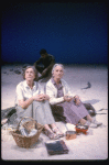 L-R) Actresses Elizabeth Wilson and Jessica Tandy in a scene from the NY Shakespeare Festival production of the play "Salonika." (New York)