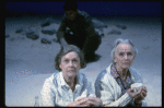 L-R) Actresses Elizabeth Wilson and Jessica Tandy in a scene from the NY Shakespeare Festival production of the play "Salonika." (New York)