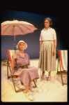 R-L) Actresses Elizabeth Wilson and Jessica Tandy in a scene from the NY Shakespeare Festival production of the play "Salonika." (New York)