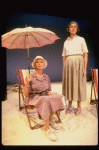 R-L) Actresses Elizabeth Wilson and Jessica Tandy in a scene from the NY Shakespeare Festival production of the play "Salonika." (New York)
