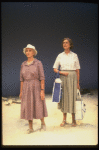 R-L) Actresses Elizabeth Wilson and Jessica Tandy in a scene from the NY Shakespeare Festival production of the play "Salonika." (New York)