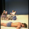 R-L) Actors Maxwell Caulfield, Elizabeth Wilson and Jessica Tandy in a scene from the NY Shakespeare Festival production of the play "Salonika." (New York)