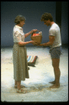 Actors Maxwell Caulfield and Elizabeth Wilson in a scene from the NY Shakespeare Festival production of the play "Salonika." (New York)