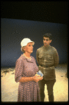 Actors David Strathairn and Jessica Tandy in a scene from the NY Shakespeare Festival production of the play "Salonika." (New York)