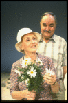 Actors Thomas Hill and Jessica Tandy in a scene from the NY Shakespeare Festival production of the play "Salonika." (New York)