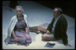 Actors Thomas Hill and Jessica Tandy in a scene from the NY Shakespeare Festival production of the play "Salonika." (New York)