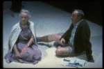 Actors Thomas Hill and Jessica Tandy in a scene from the NY Shakespeare Festival production of the play "Salonika." (New York)