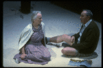 Actors Thomas Hill and Jessica Tandy in a scene from the NY Shakespeare Festival production of the play "Salonika." (New York)
