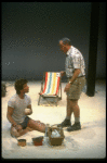 L-R) Actors Maxwell Caulfield and Thomas Hill in a scene from the NY Shakespeare Festival production of the play "Salonika." (New York)