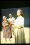 L-R) Actors Jessica Tandy, Thomas Hill and Elizabeth Wilson in a scene from the NY Shakespeare Festival production of the play "Salonika." (New York)