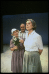 L-R) Actors Jessica Tandy, Thomas Hill and Elizabeth Wilson in a scene from the NY Shakespeare Festival production of the play "Salonika." (New York)