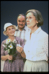 L-R) Actors Jessica Tandy, Thomas Hill and Elizabeth Wilson in a scene from the NY Shakespeare Festival production of the play "Salonika." (New York)