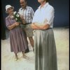 L-R) Actors Jessica Tandy, Thomas Hill and Elizabeth Wilson in a scene from the NY Shakespeare Festival production of the play "Salonika." (New York)