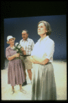 L-R) Actors Jessica Tandy, Thomas Hill and Elizabeth Wilson in a scene from the NY Shakespeare Festival production of the play "Salonika." (New York)