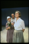 L-R) Actors Jessica Tandy, Thomas Hill and Elizabeth Wilson in a scene from the NY Shakespeare Festival production of the play "Salonika." (New York)