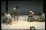 L-R) Actors Elizabeth Wilson, Maxwell Caulfield, Jessica Tandy and Thomas Hill in a scene from the NY Shakespeare Festival production of the play "Salonika." (New York)