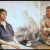 L-R) Actors Stephen Rea and Michael York in a scene from the Broadway production of the play "Someone To Watch Over Me." (New York)