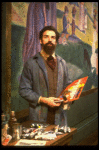 Actor Mandy Patinkin as painter Georges Seurat in a scene from the Broadway production of the musical "Sunday In The Park With George." (New York)