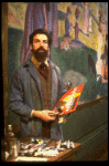 Actor Mandy Patinkin as painter Georges Seurat in a scene from the Broadway production of the musical "Sunday In The Park With George." (New York)