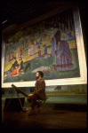 Actor Mandy Patinkin as painter Georges Seurat in a scene from the Broadway production of the musical "Sunday In The Park With George." (New York)