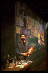 Actor Mandy Patinkin as painter Georges Seurat in a scene from the Broadway production of the musical "Sunday In The Park With George." (New York)