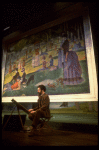 Actor Mandy Patinkin as painter Georges Seurat in a scene from the Broadway production of the musical "Sunday In The Park With George." (New York)