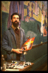 Actor Mandy Patinkin as painter Georges Seurat in a scene from the Broadway production of the musical "Sunday In The Park With George." (New York)