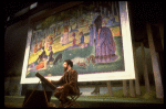 Actor Mandy Patinkin as painter Georges Seurat in a scene from the Broadway production of the musical "Sunday In The Park With George." (New York)