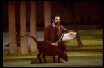 Actor Mandy Patinkin as painter Georges Seurat in a scene from the Broadway production of the musical "Sunday In The Park With George." (New York)