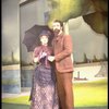 Actors Bernadette Peters and  Mandy Patinkin (as painter Georges Seurat) in a scene from the Broadway production of the musical "Sunday In The Park With George." (New York)