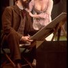 Actors Bernadette Peters and  Mandy Patinkin (as painter Georges Seurat) in a scene from the Broadway production of the musical "Sunday In The Park With George." (New York)